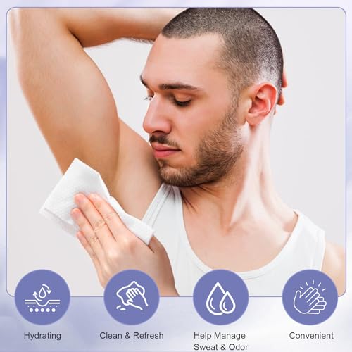 Dyrfolm 200 Pcs Underarm Deodorant Wipes,Travel Deodorant Wipes,Individually Wrapped Antiperspirant Wipe,Sweat Body Wipe for Women Men Adults Sports Travel Essentials (Purple) - Image 5