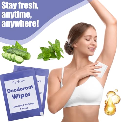 Dyrfolm 200 Pcs Underarm Deodorant Wipes,Travel Deodorant Wipes,Individually Wrapped Antiperspirant Wipe,Sweat Body Wipe for Women Men Adults Sports Travel Essentials (Purple) - Image 3