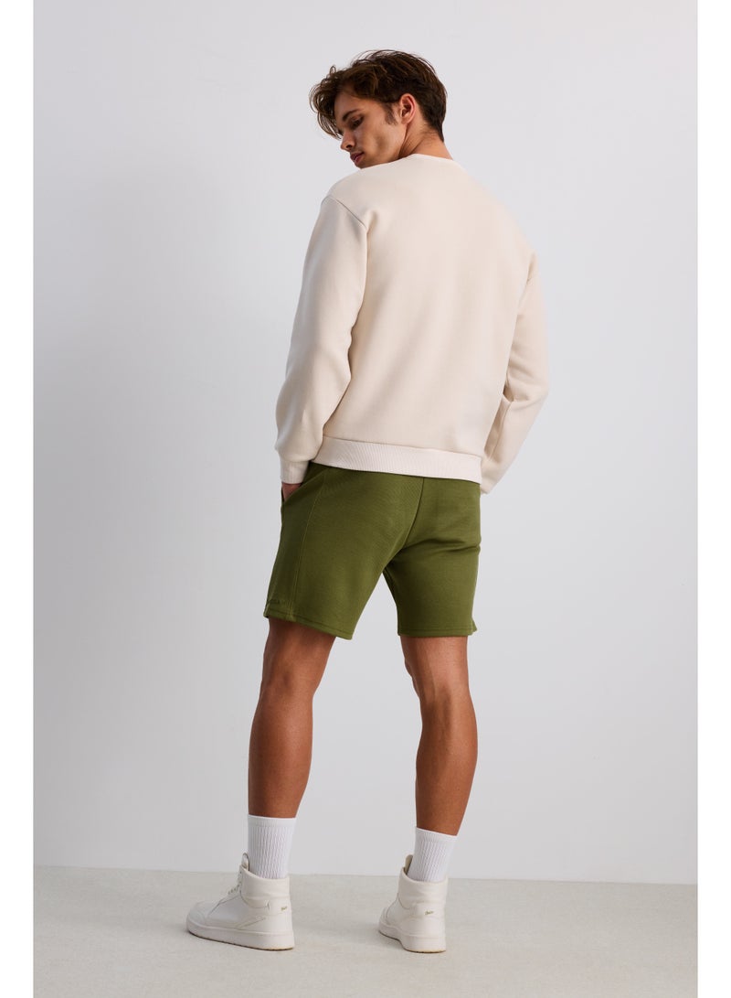 Babokah Beige Double Collar Comfort Sweatshirt – Unisex Casual Loose Fit Long Sleeve Pullover - Image 5