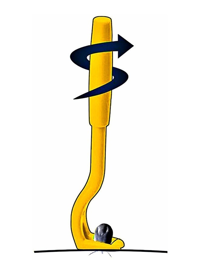 NIBEMINENT 2-Piece 2 Sizes Animal Pet Tick Louse Flea Scratching Removal Hook Tool Yellow 5x1x2cm - Image 4