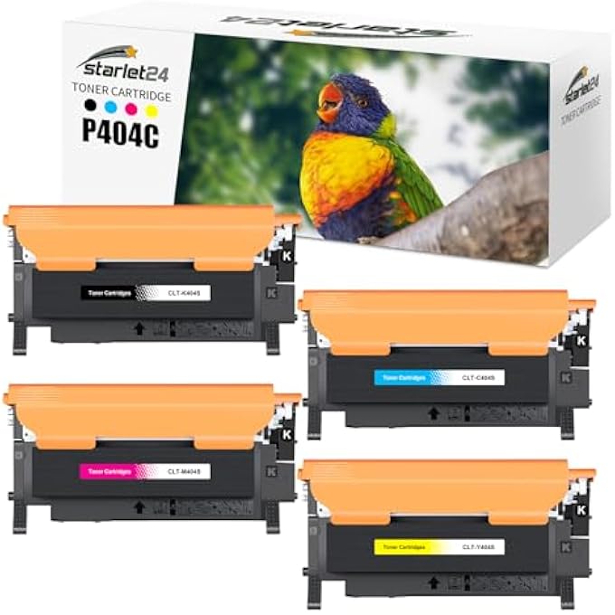 COMPATIBLE TONER CARTRIDGE FOR SAMSUNG CLT-404 CLT-K404S CLT-C404S CLT-M404S CLT-Y404S COMPATIBLE WITH SAMSUNG XPRESS SL-C430 SL-C430W SL-C480 (4 PACK, 1BLACK, 1CYAN, 1MAGENTA) 1 YELLOW ) - Image 2