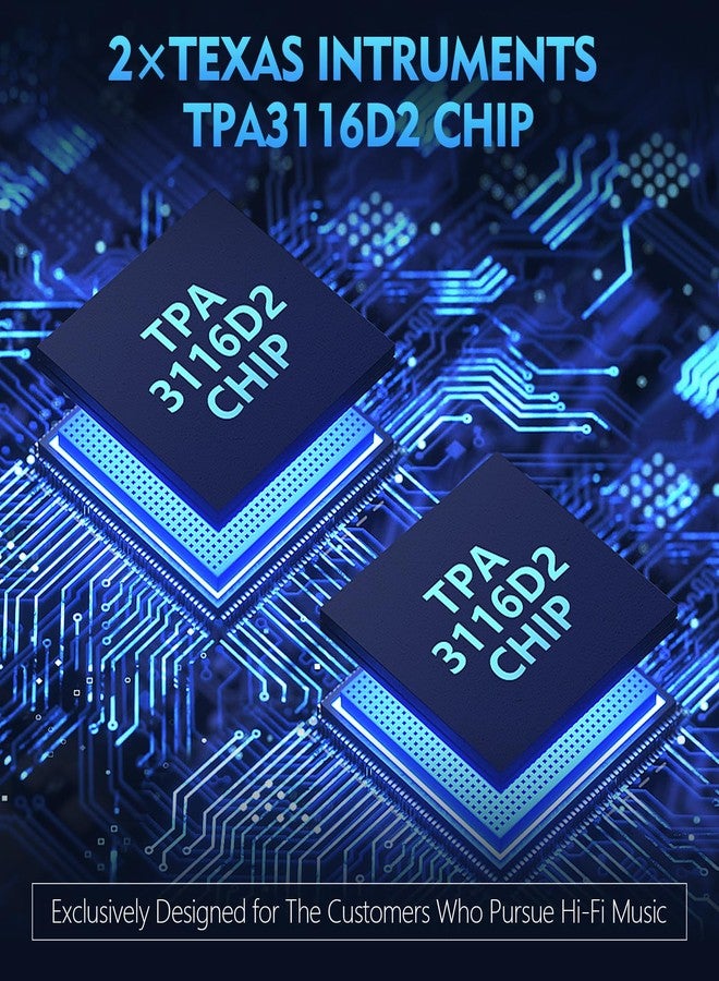 Beffkkip مضخم صوت منزلي من Beffkkip، جهاز استقبال ستيريو بتقنية بلوتوث 5.3، مضخم طاقة 100 واط × 2، ستيريو لاسلكي عالي الدقة من الفئة D، رقمي ثنائي القناة، مدمج مع تحكم في مستوى الصوت الجهير والتريبل للسماعات السلبية. - Image 4