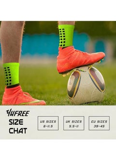 Generic Men's Soccer Socks Anti Slip Non-Slip Grip Pads for Football Basketball Sports Grip Socks, 4 Pair  - Image 5