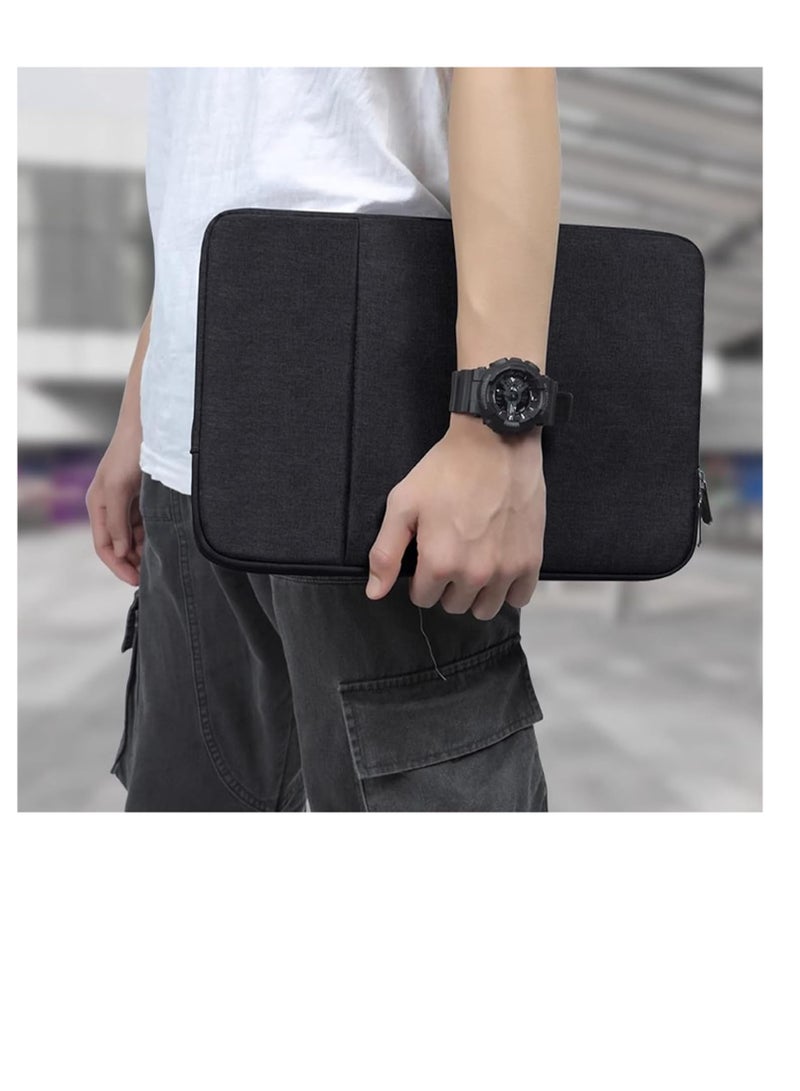 Zexen 13 inch Laptop Sleeve Bag Compatible with MacBook Air Mac Pro M1 Surface Lenovo Dell HP Computer Bag Accessories Polyester Case with Pocket (Black)  - Image 4
