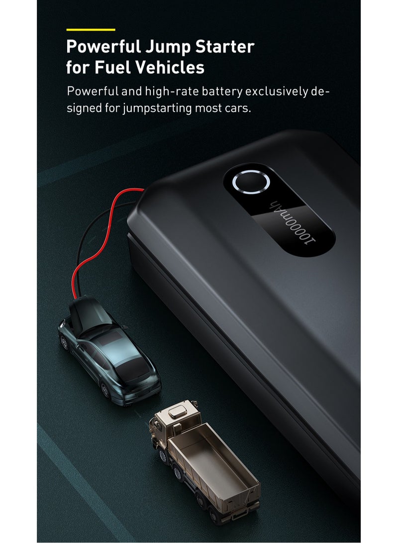 Baseus 1000A UltraSafe Car Battery Jump Starter, 12V Battery Pack, Battery Booster, Jump Box, Portable Charger and Jumper Cables for 4.0L Gasoline and 2.5L Diesel Engine Built-in 10000mAh Power Bank  - Image 5