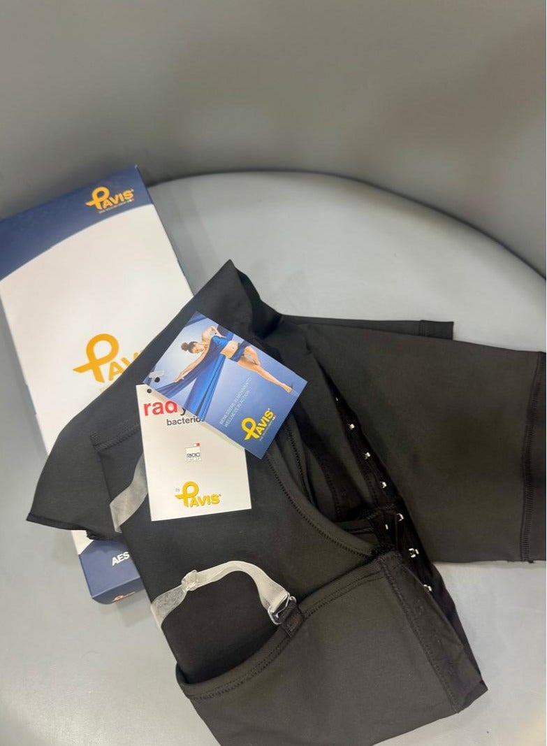 PAVIS Liposuction Post-Op Overalls Shorts – Italy Brand, Bacteriostatic Material, 100% Cotton - Image 3