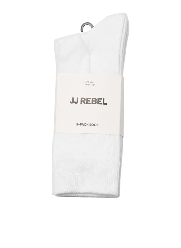 JJ Rebel 5 Pack Logo Details Socks