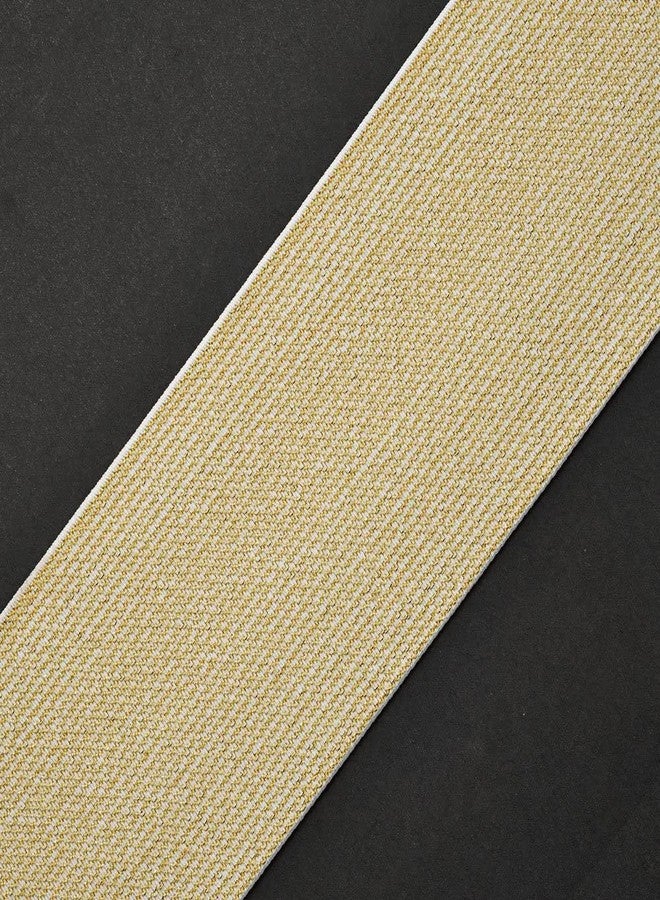 Trim 3" Metallic Elastic Stretch Ribbon, Elastic Band, TR-11201 3" (75mm) Gold TR-11201-GD-2Y - Image 1