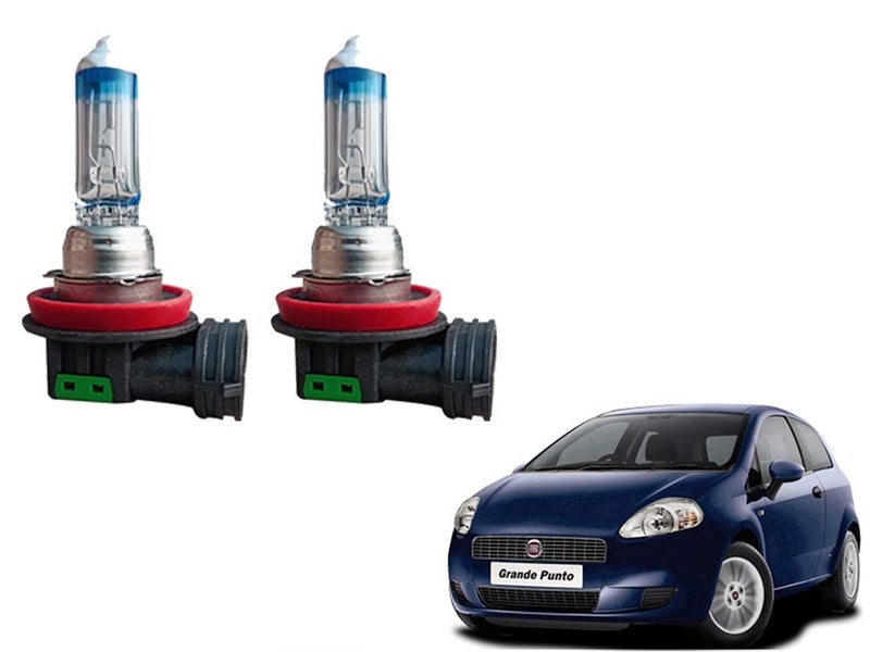 Auto Pearl -Sapphire Series H11 Cool Blue Halogen Head Light Bulb (55W, 12 V, 1 Bulb) Compatible with-Grand Punto - Image 1