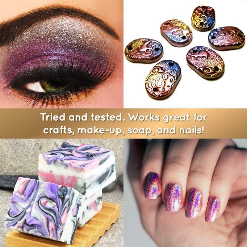 SEISSO Purple Mica Powder for Epoxy Resin 3.5 oz /100g Powdered Pigment for Soap Colorant Bath Bomb Dye, Cosmetic Grade for Lip Gloss, Acrylic Nails Polish, Craft Projects - Image 4