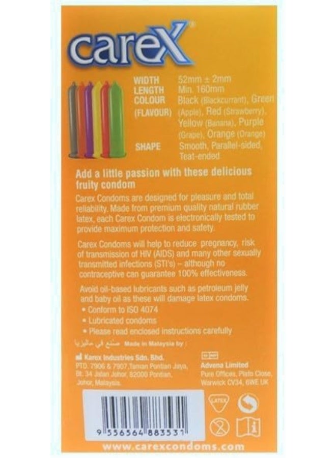 Carex Assorted Flavours Condoms | Delicious Fruity Sensation | 12 Count - Image 3