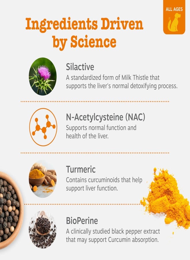 Zesty Paws Liver Support Supplement for Dogs - with Milk Thistle Extract, Turmeric Curcumin, Choline - Soft Chew Formula - for Dog Liver Function - Image 3