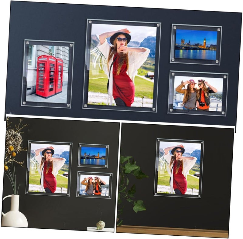 Acrylic Photo Frame Wall Mount Picture Display Holder Medium Size Photo Frame for Living Room Decoration - Image 3