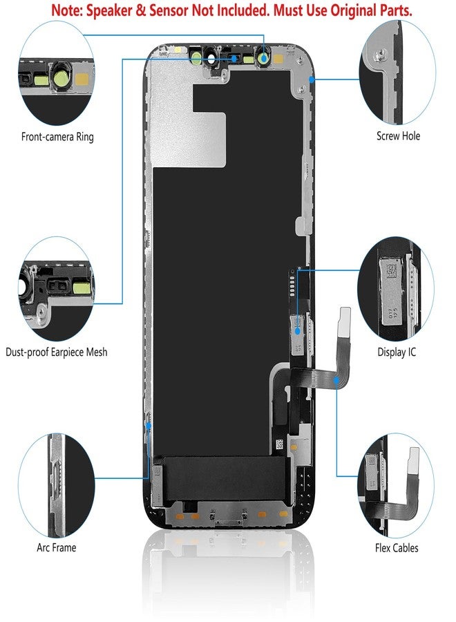 Bsz4uov شاشة بديلة من Bsz4uov لهاتف iPhone 13 Pro Max مقاس 6.7 بوصة، شاشة LCD تعمل باللمس ثلاثي الأبعاد، متوافقة مع موديلات A2484، A2641، A2644، A2645، A2643، مع طقم أدوات إصلاح، واقي شاشة، وإطار لاصق مقاوم للماء. - Image 3