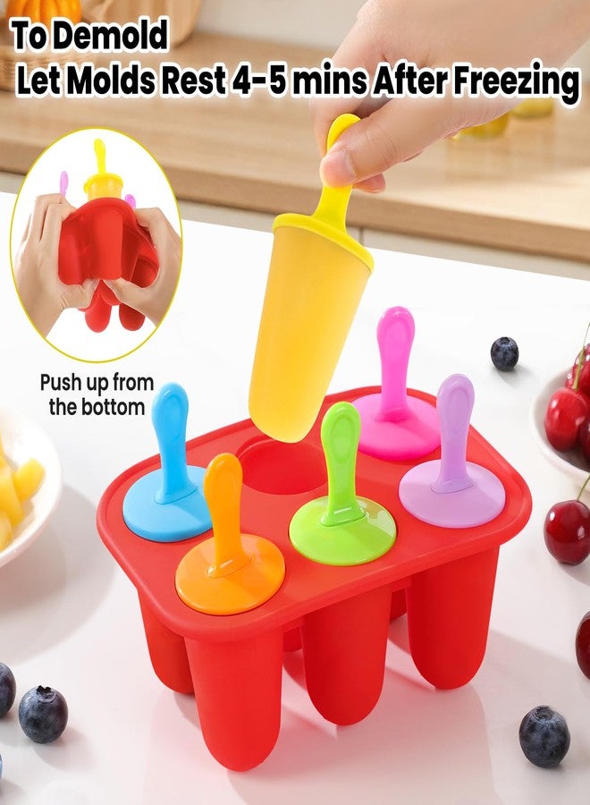 BAUSAR Silicone Popsicles Molds, BPA-Free Small Popsicle Mold for Kids, Toddler & Baby, Reusable Popsicle Molds, Mini Ice Pop Molds with Colorful Sticks, Ice Cream Molds, Homemade Ice Cream Molds - Image 5