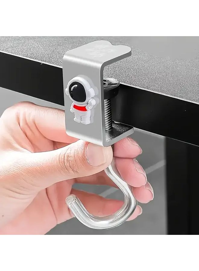 3pcs Adjustable Desk Hooks Set Stainless Steel Detachable Traceless Design - Image 5