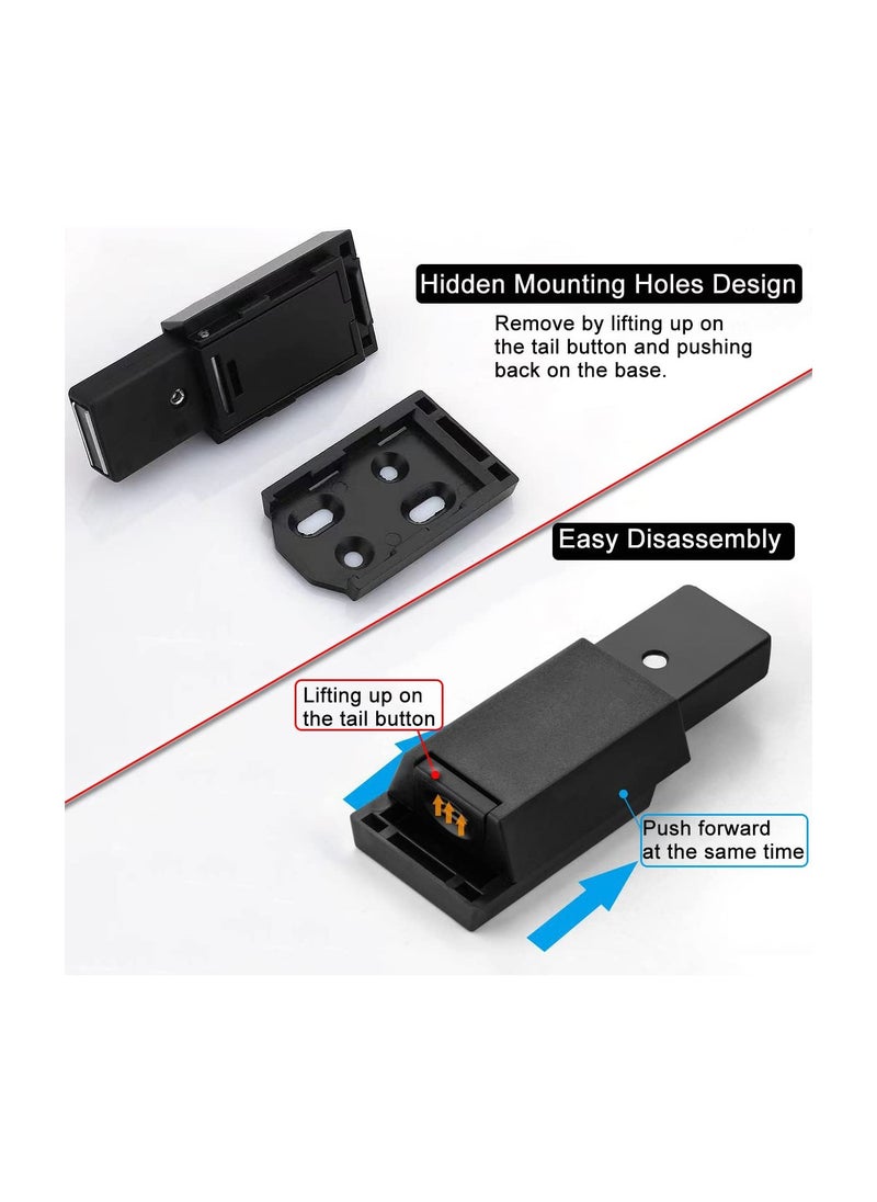 Heavy Duty Door Rebounder, Push to Open Cabinet Hardware 2 Pack Magnetic  for Hidden Door Touch Latches and Catch Magnet Push Release Drawer Pull Tip on RV Closet Close Strong Pop Out, Black - Image 5