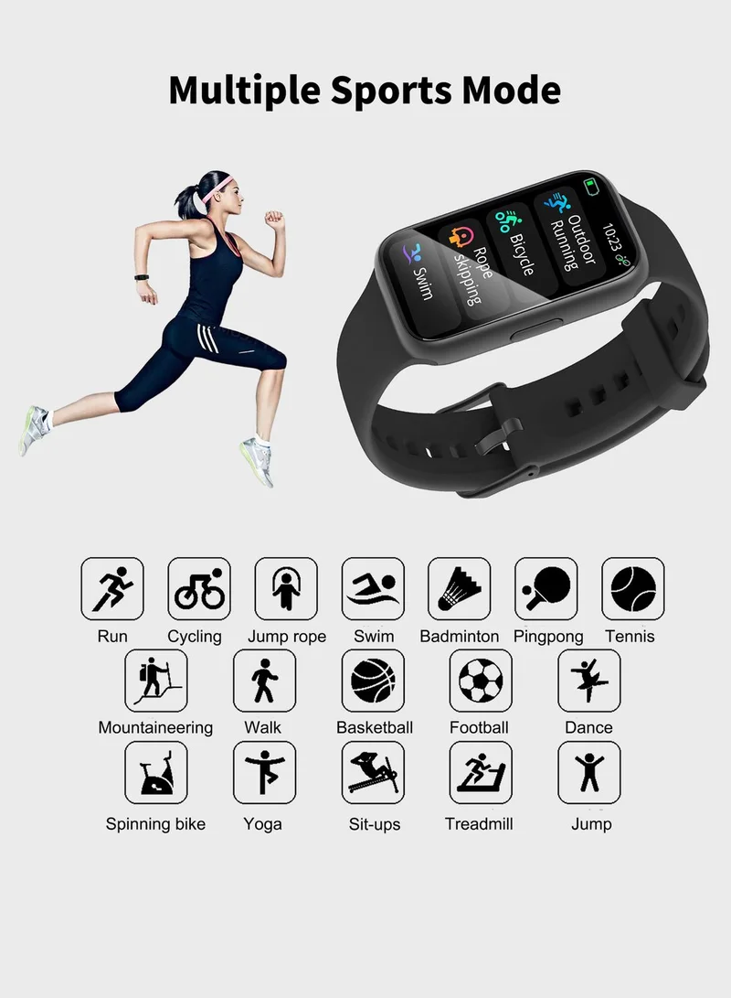 Ginger Smart Watch With Heart Rate, Blood Pressure And Bl