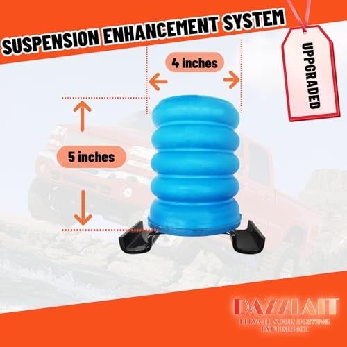DAZZLAIT SSR-610-40 Rear Suspension Enhancement System Blue | Bump Stop Fit for Nissan Frontier, Titan | Toyota Tacoma, Tundra, Hilux | Mitsubishi Triton | Rear Suspension Helper Springs - Image 4