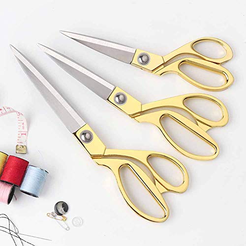 SUNLAND Professional Stainless Steel Heavy Duty Tailor Scissors (11 inch, Gold) - Image 4