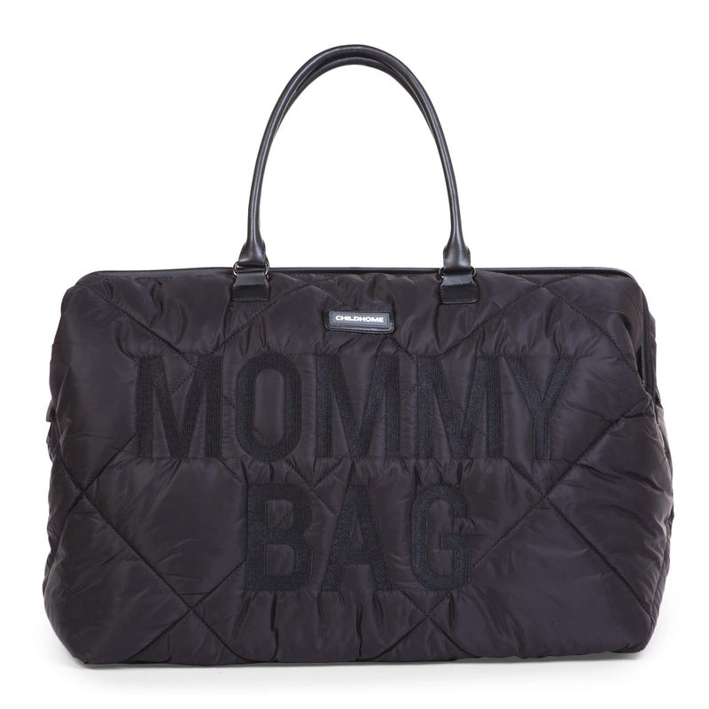 CHILDHOME Childhome The Original Mommy Bag Large Baby Diaper Bag Mommy Hospital Tote and Travel Tote Pregnancy Must Haves Puffered Black