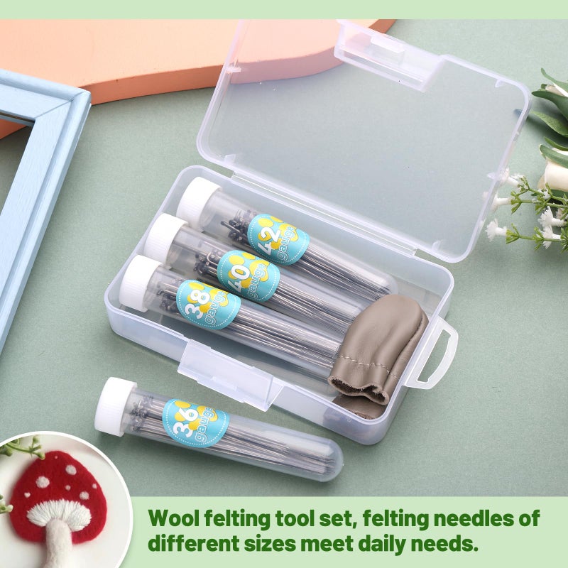 Yizzvb 120 Pcs Needle Felting Needles, 4 Sizes Wool Felting Needles, Needle Felting Tools Supplies Kit with Felting Needles Fingercots Storage Box for DIY Wool Felting Crafts - Image 3
