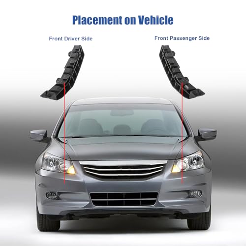 TomGoo Front Bumper Bracket Retainer Support Left & Right Compatible with 2008-2012 Honda Accord 71198-TA0-A00 71193-TA0-A00,Left and Right Side Front Bumper Retainer Brackets, 2 PCS - Image 4