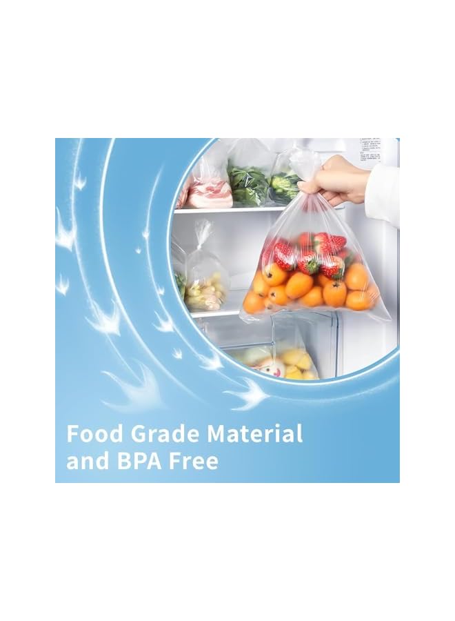 Green Tiger 12x20 Inch Clear Plastic Produce Bags,2 Rolls (350 Bags/Roll), Food Storage Bags for Vegetables, Fruits, Bread, Pet Waste & Grocery Use – Lightweight & Durable - Image 5
