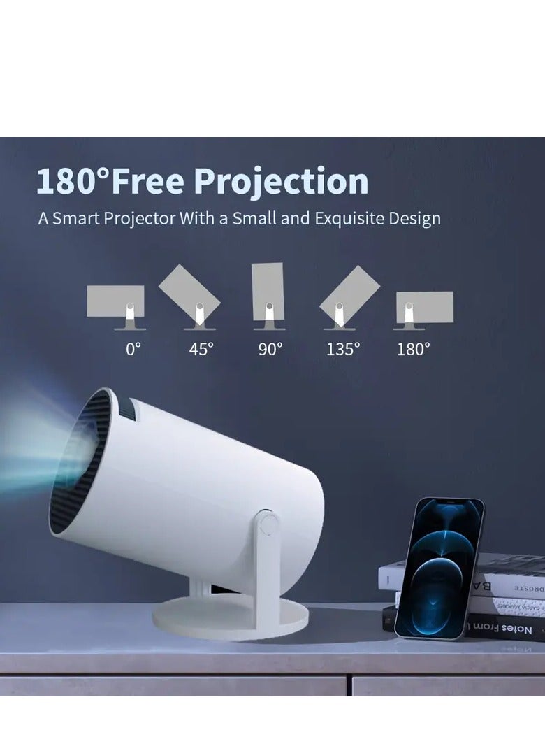 Mini Portable Projector – 4K/1080P Support, 180° Rotation, Wi-Fi 6, 3000 Lumens, Home & Outdoor Cinema Projector  - Image 3