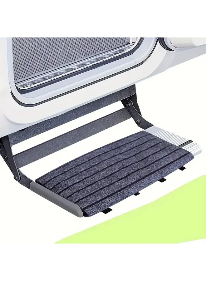 Grey Adjustable RV Step Mat Non Slip Rubber Backing Easy Install Clean Durable - Image 3