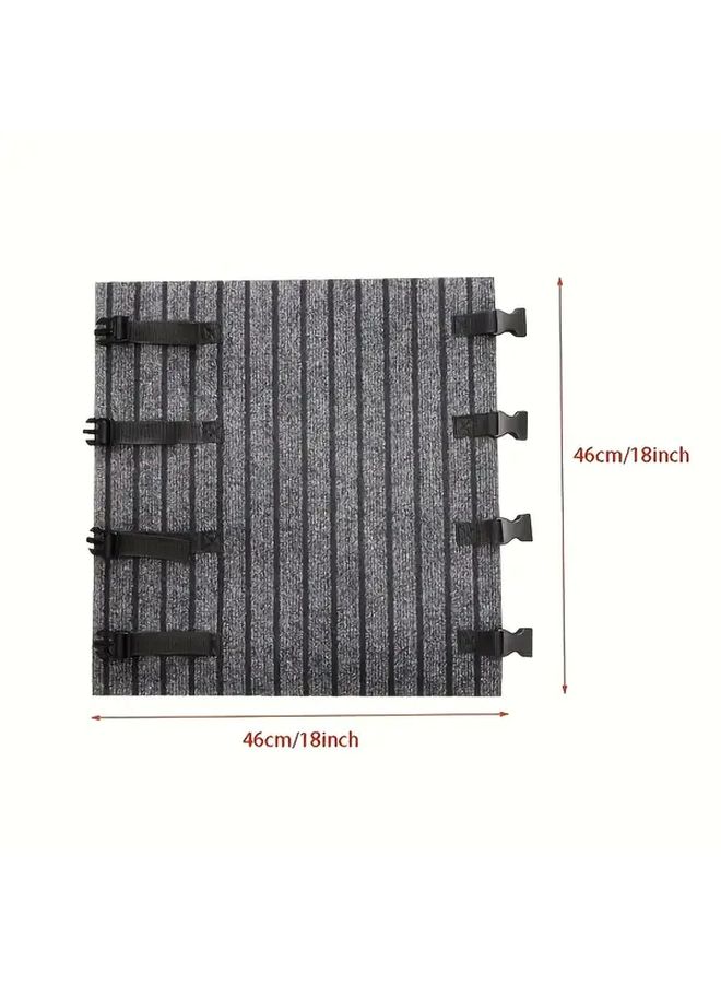 Grey Adjustable RV Step Mat Non Slip Rubber Backing Easy Install Clean Durable - Image 2