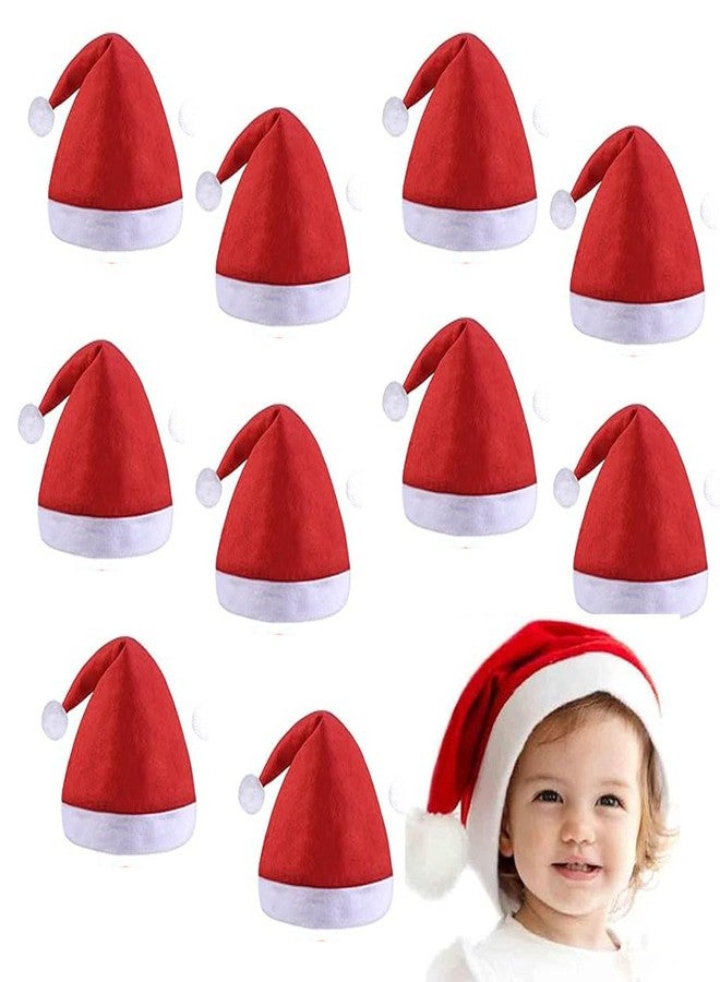 SAI PRASEEDA Christmas Santa Caps -Pack of 5 |Red & White Color | Lightweight Santa Hats for Kids, Party, School & Holiday Decoration SMNCTH1 - Image 1