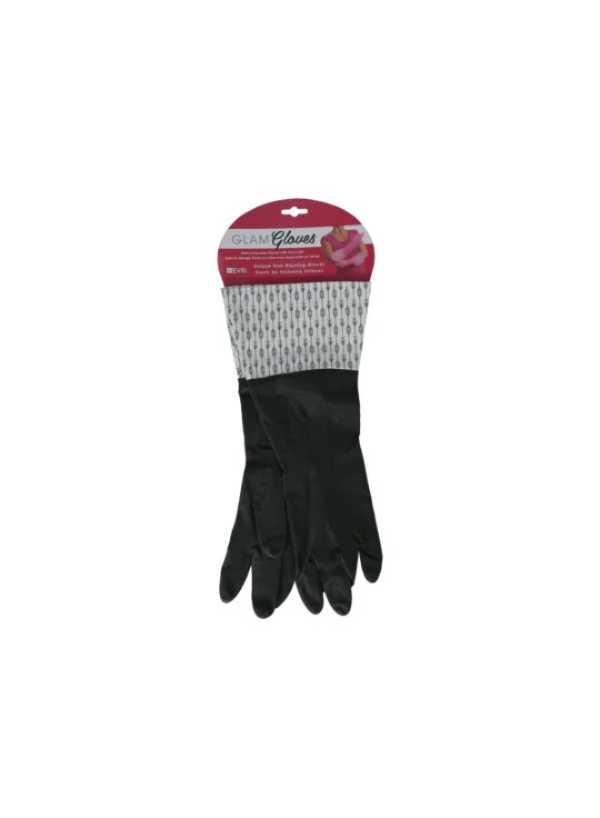 Glam Gloves Dishwashing Latex Gloves with Vinyl Cuff Assorted Color