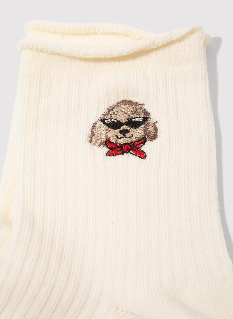 مافي Ecru Socket Socks