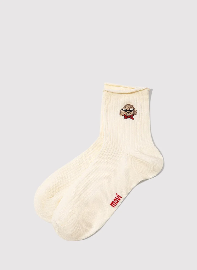 مافي Ecru Socket Socks