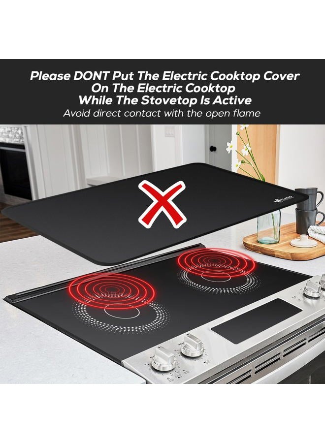 FLASLD Stove Top Covers - Glass Top & Ceramic Cooktop Protectors, Full Covers for Electric Stovetop, Black-2132 inch - Image 4
