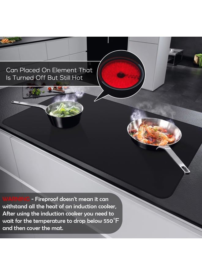FLASLD Stove Top Covers - Glass Top & Ceramic Cooktop Protectors, Full Covers for Electric Stovetop, Black-2132 inch - Image 3