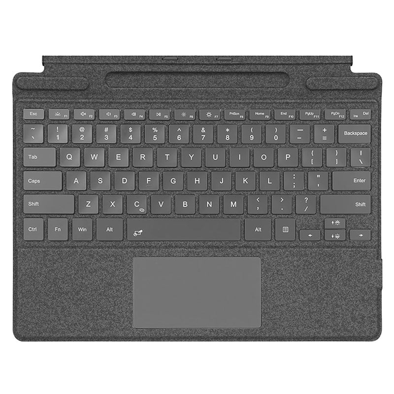 NUWONAYA Keyboard for Surface Pro 111098X 13inch Portable Slim Type Cover for Surface Pro Wireless Bluetooth Keyboard with Touchpad BacklitsBuilt in Pencil HolderGray