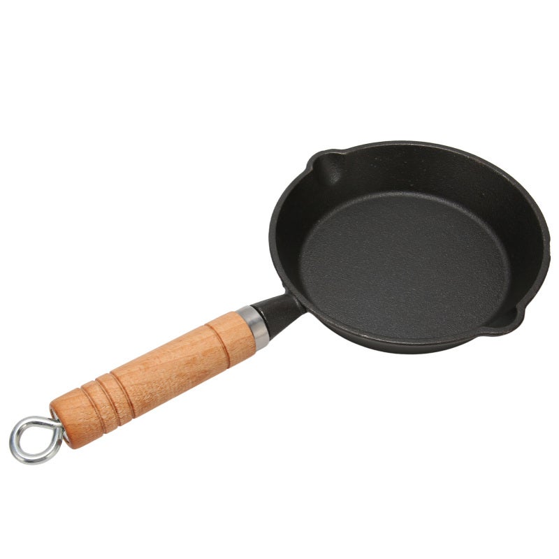 Cast Iron Skillet 16*3Cm Stain Resistant Coating - Oil Free Cooking Frying Pan for Home Kitchen Daily Cooking - Image 5