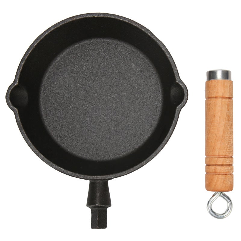 Cast Iron Skillet 16*3Cm Stain Resistant Coating - Oil Free Cooking Frying Pan for Home Kitchen Daily Cooking - Image 1