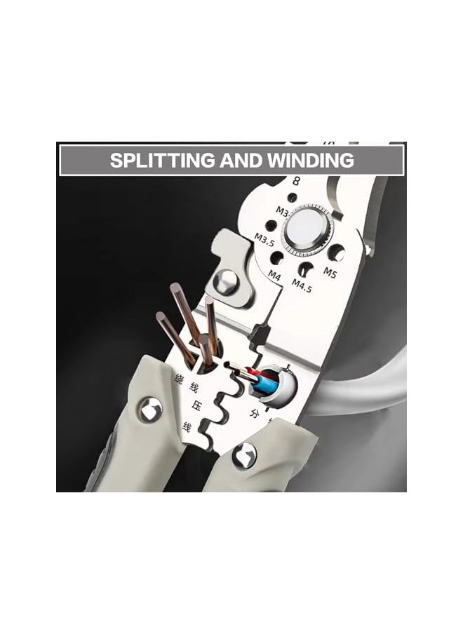 PROMASS Multifunctional Wire Stripper Crimper, Cable Cutter Plier Professional Electrical Wire Stripper, Self Adjusting Wire Stripper and Cutter for Electrical Cable Cutting  - Image 4
