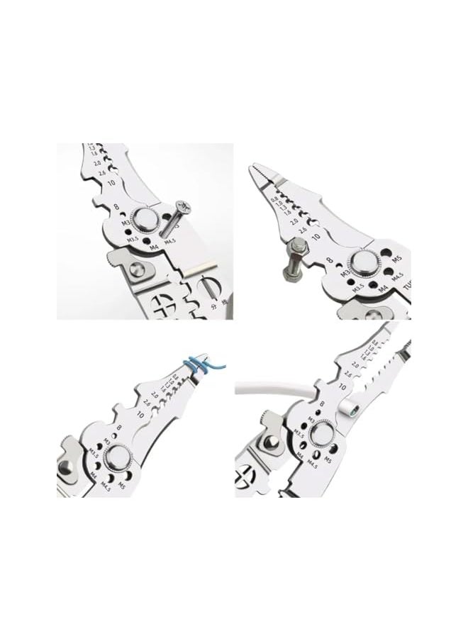 PROMASS Multifunctional Wire Stripper Crimper, Cable Cutter Plier Professional Electrical Wire Stripper, Self Adjusting Wire Stripper and Cutter for Electrical Cable Cutting  - Image 3