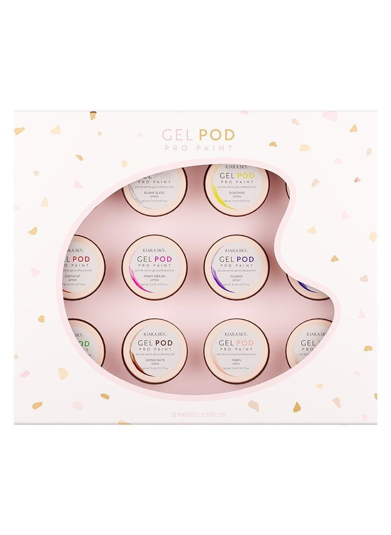 KIARA SKY - KIARA SKY Professional Nails Gel Art Paint Pod Collection - 12 Ultra Pigmented Colors for Nail Art - Image 1