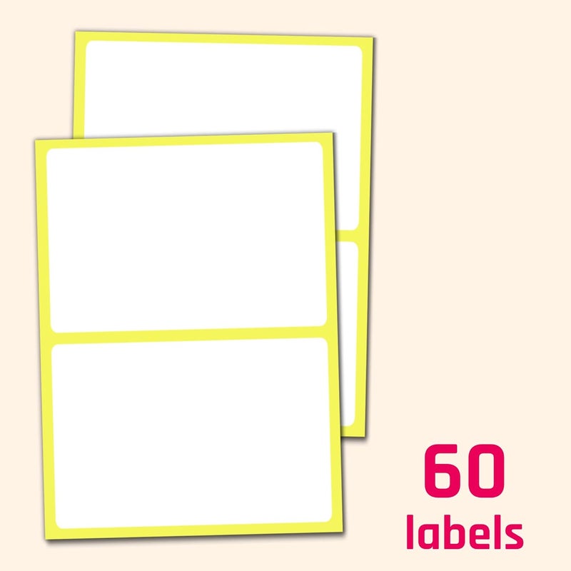 TownStix 60 Pack Large Labels for Storage Bins Organizing  White 6 x 4 - Image 4
