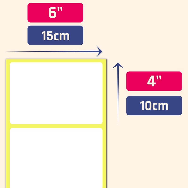 TownStix 60 Pack Large Labels for Storage Bins Organizing  White 6 x 4 - Image 2