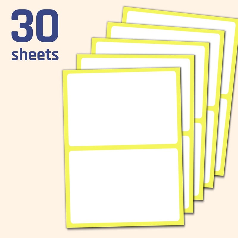 TownStix 60 Pack Large Labels for Storage Bins Organizing  White 6 x 4 - Image 3