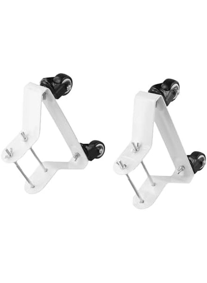 عجلات كاستر سوداء قابلة للدوران، مجموعة من قطعتين لمشعات الزيت المتنقلة مع كاستر - Image 3