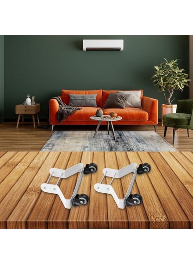 عجلات كاستر سوداء قابلة للدوران، مجموعة من قطعتين لمشعات الزيت المتنقلة مع كاستر - Image 4