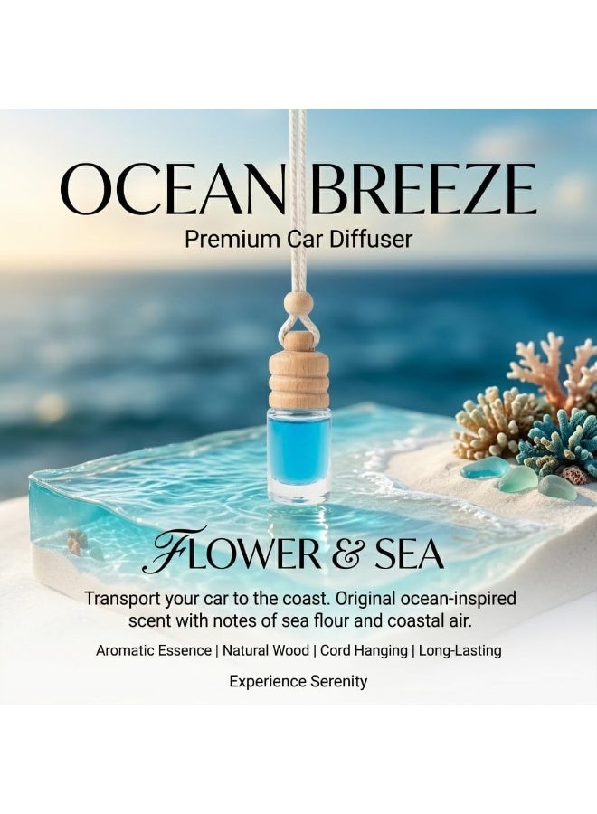 لاكوز معطر هواء فاخر للسيارة (7.5 مل) - موزع معلق يدوم طويلاً بزيوت عطرية - رائحة أنيقة للسيارة والمنزل والمكتب (نكهة القرفة والمحيط) - Image 2