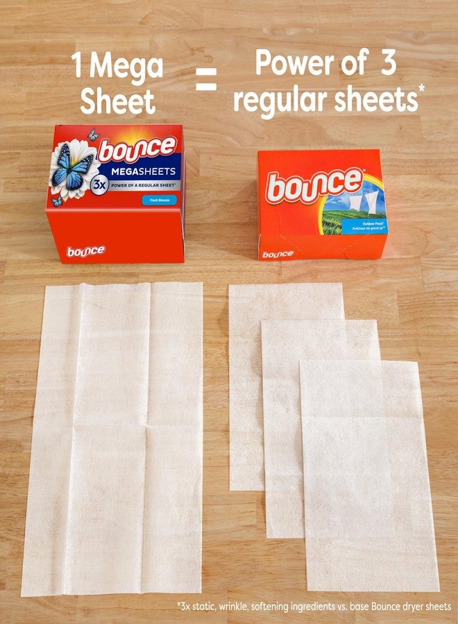 Bounce Mega Dryer Sheets, Fresh Breeze, 130 Count (Packaging May Vary) - Image 4